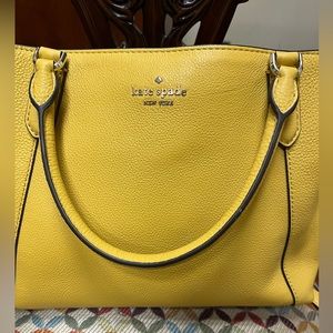 Kate Spade Yellow Pebble Leather Satchel